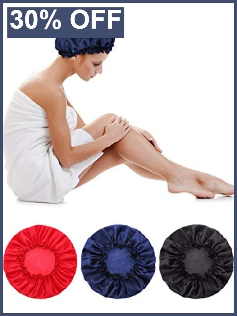 3 Pack Satin Sleep Bonnets for Hair Protection